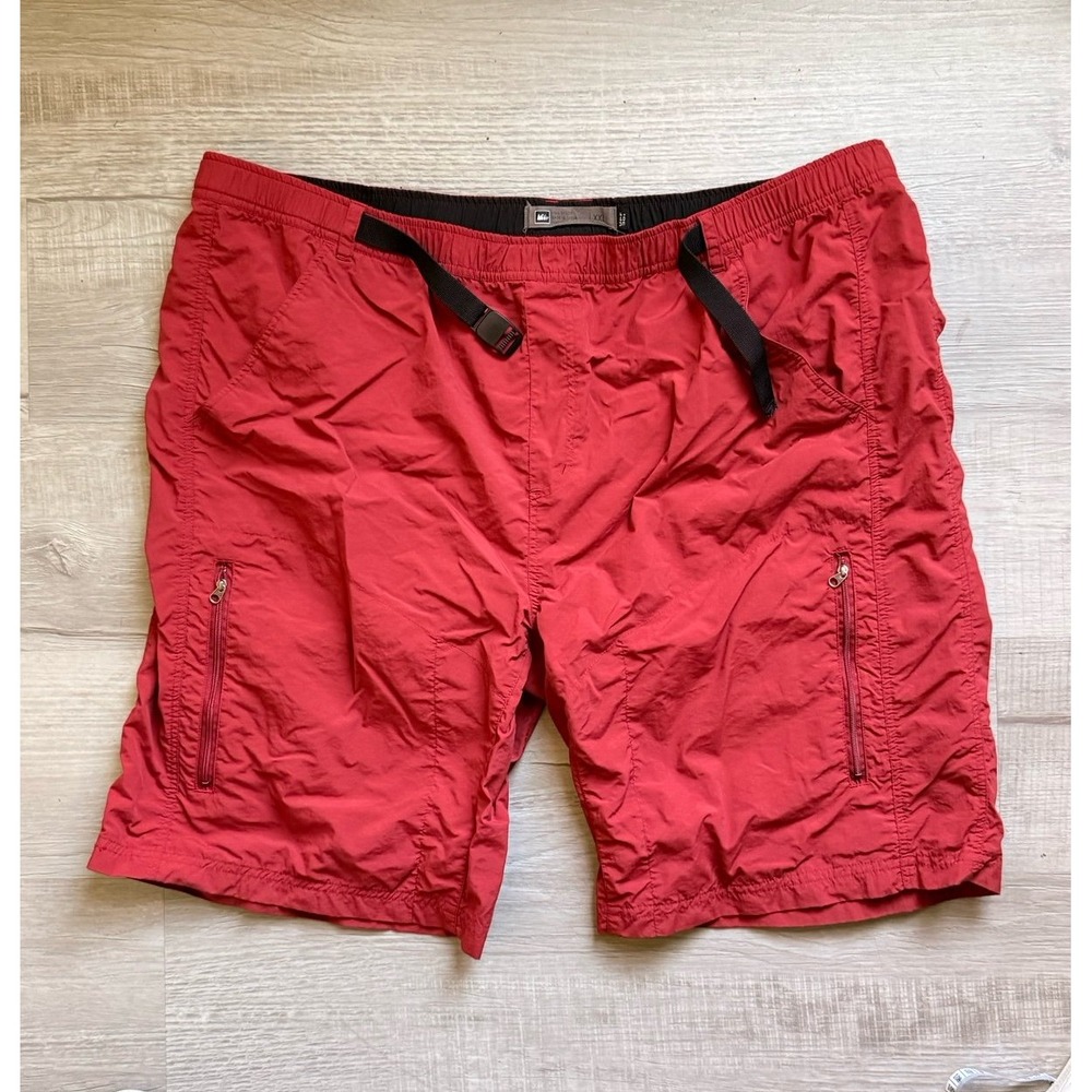 REI Adult‎ Mens Nylon Shorts XXL Belted Crimson Outdoor Hiking Trail Belted